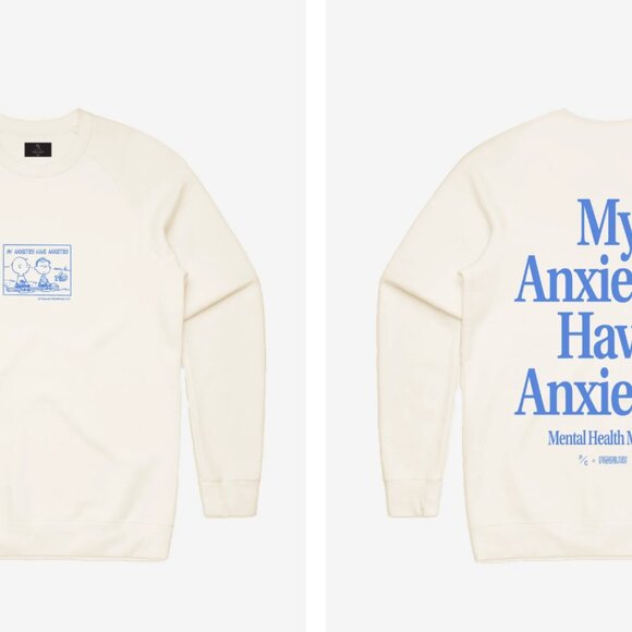 Peace Collective Peanuts "My Anxieties Have Anxieties" Crewneck Sweatshirt - Picture 4 of 4